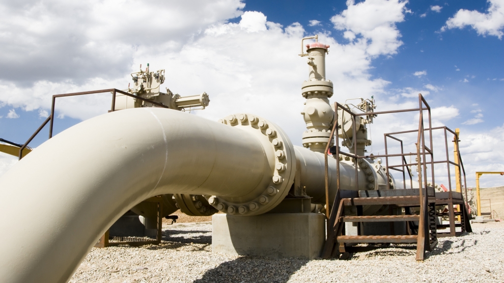 Pipeline of Natural Gas Is Seating Idle